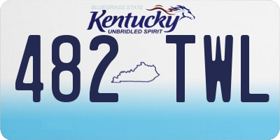 KY license plate 482TWL