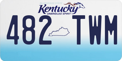 KY license plate 482TWM