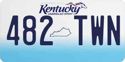 KY license plate 482TWN