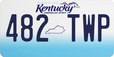KY license plate 482TWP