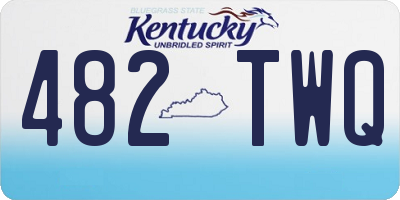 KY license plate 482TWQ