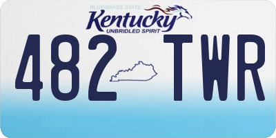 KY license plate 482TWR