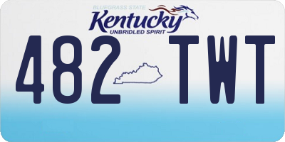 KY license plate 482TWT