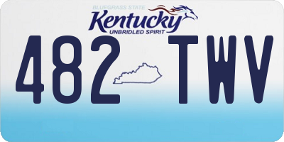 KY license plate 482TWV