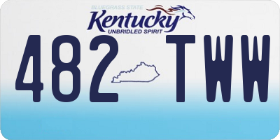 KY license plate 482TWW