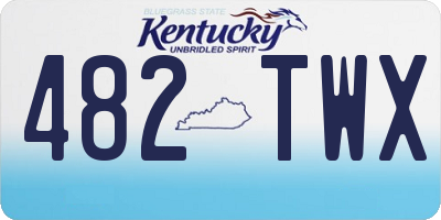 KY license plate 482TWX