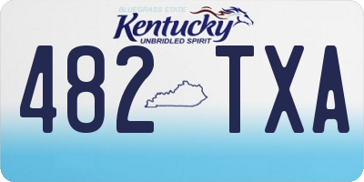 KY license plate 482TXA