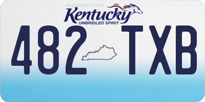 KY license plate 482TXB
