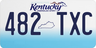 KY license plate 482TXC