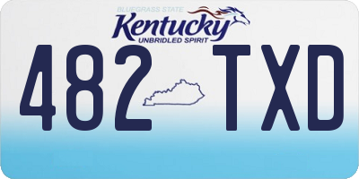 KY license plate 482TXD