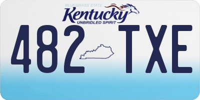 KY license plate 482TXE