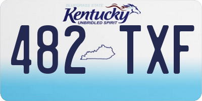 KY license plate 482TXF