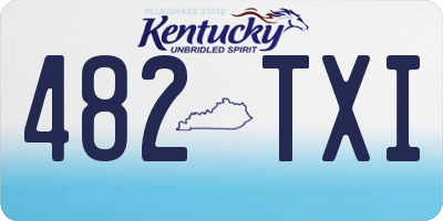 KY license plate 482TXI