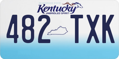 KY license plate 482TXK