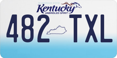 KY license plate 482TXL