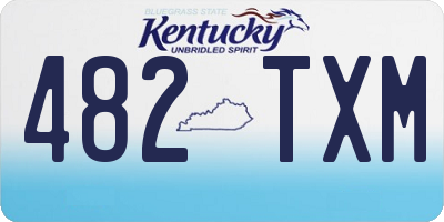 KY license plate 482TXM