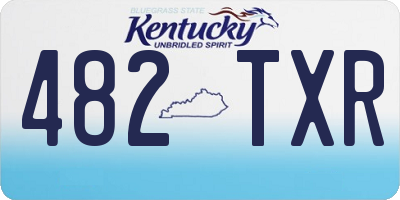 KY license plate 482TXR