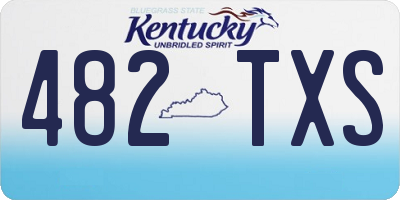 KY license plate 482TXS