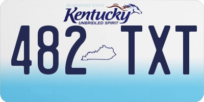 KY license plate 482TXT