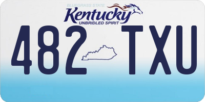 KY license plate 482TXU