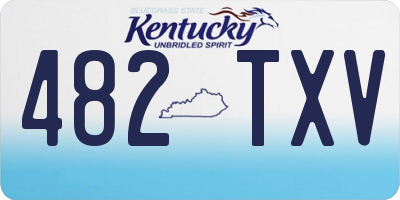 KY license plate 482TXV