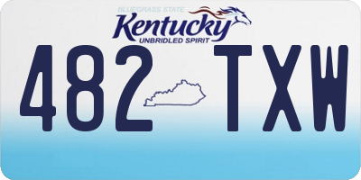 KY license plate 482TXW