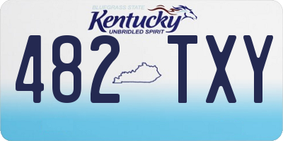 KY license plate 482TXY