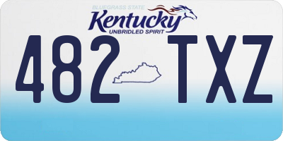 KY license plate 482TXZ