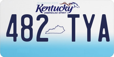 KY license plate 482TYA