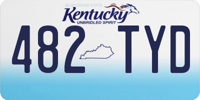 KY license plate 482TYD