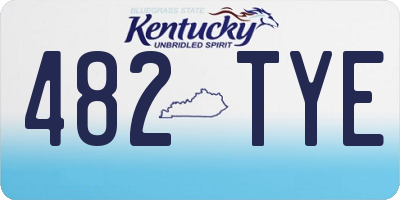 KY license plate 482TYE
