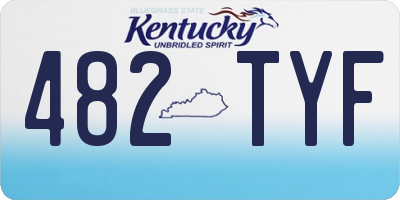 KY license plate 482TYF