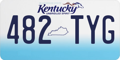 KY license plate 482TYG