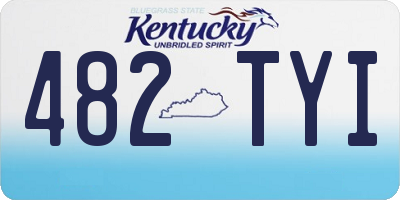 KY license plate 482TYI