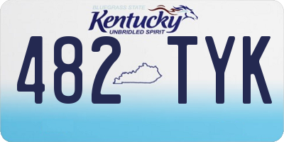 KY license plate 482TYK
