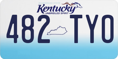 KY license plate 482TYO