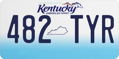 KY license plate 482TYR