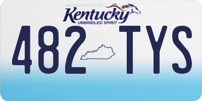 KY license plate 482TYS