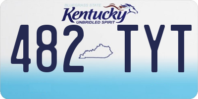 KY license plate 482TYT