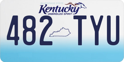 KY license plate 482TYU