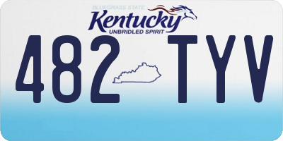KY license plate 482TYV