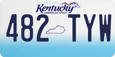 KY license plate 482TYW