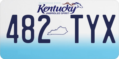 KY license plate 482TYX