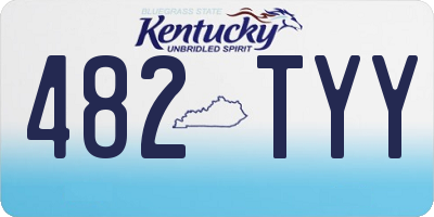 KY license plate 482TYY
