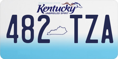 KY license plate 482TZA