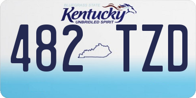 KY license plate 482TZD