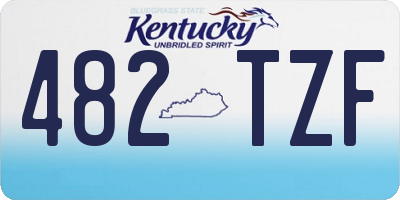 KY license plate 482TZF