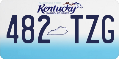 KY license plate 482TZG