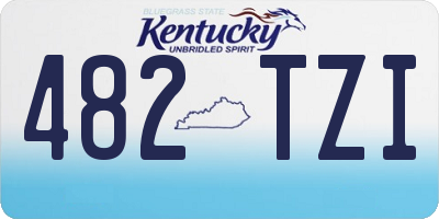 KY license plate 482TZI