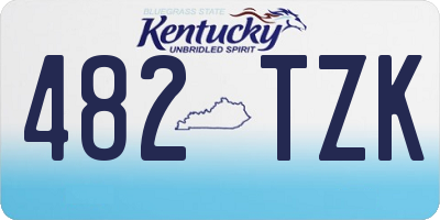 KY license plate 482TZK